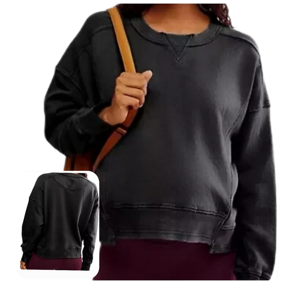 FP Movement by Free People Tops - FP MVMT x Hatch Black Intercept Pullover Oversized Sweatshirt Size Small